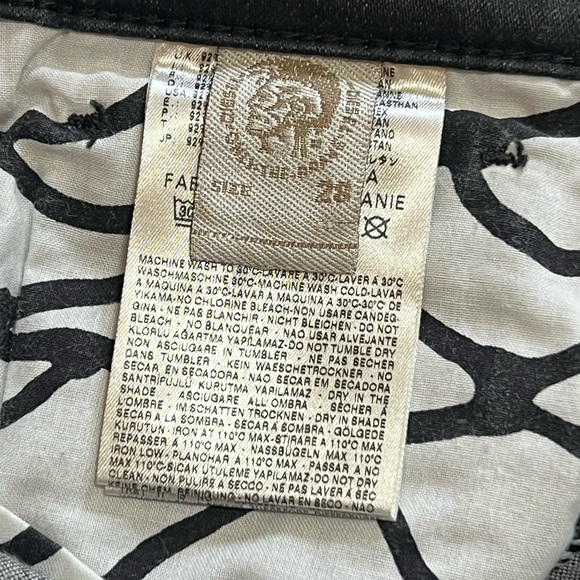 DIESEL Livy Biker Black Jeans Low Rise Moto Size 28 - Picture 8 of 10